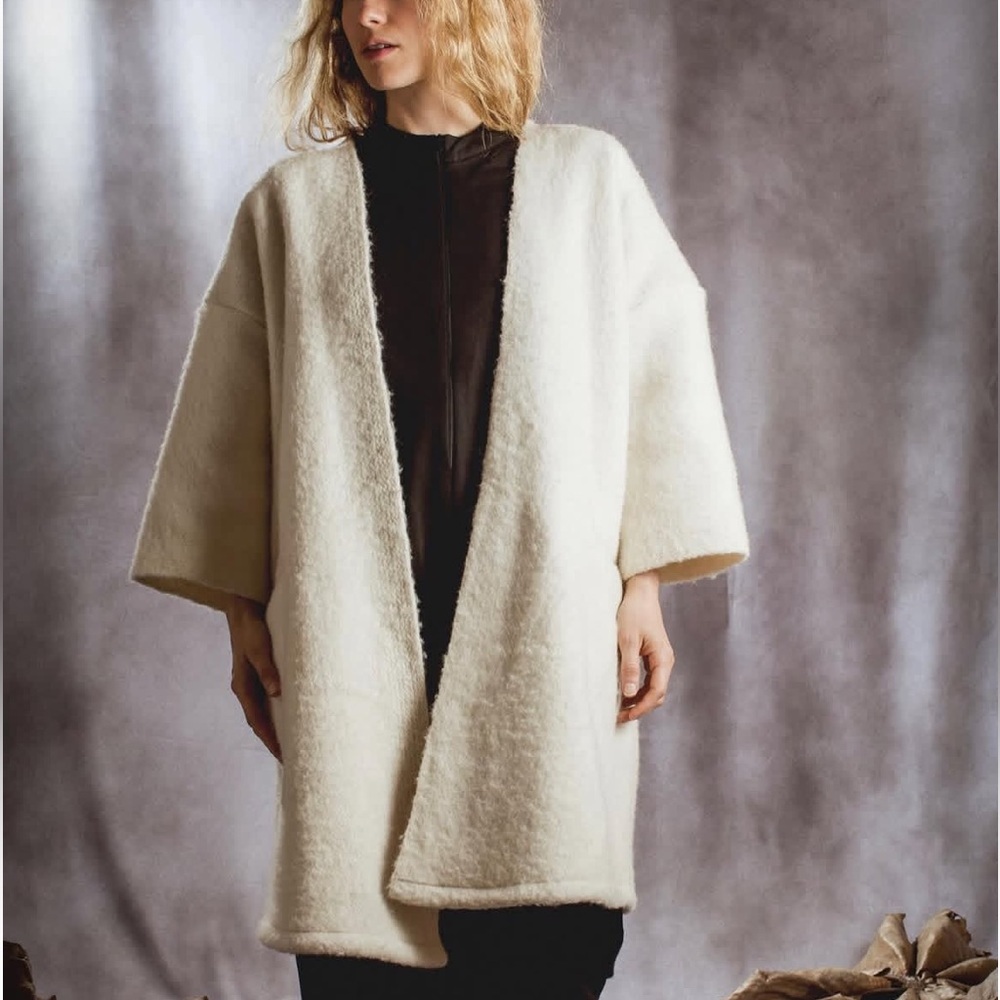 Elegant Cream Women's Coat